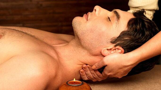 Male erogenous point massage using essential oils